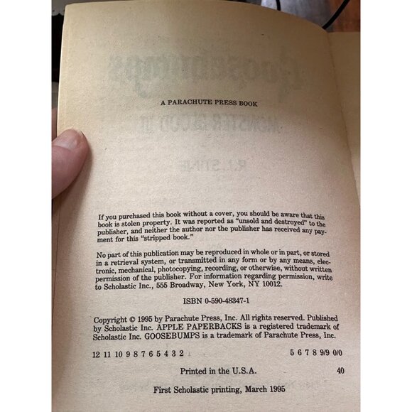 Goosebumps #14 #15 #29 You Can’t Scare Me Werewolf Fever Swamp Monster Blood III - Picture 15 of 16